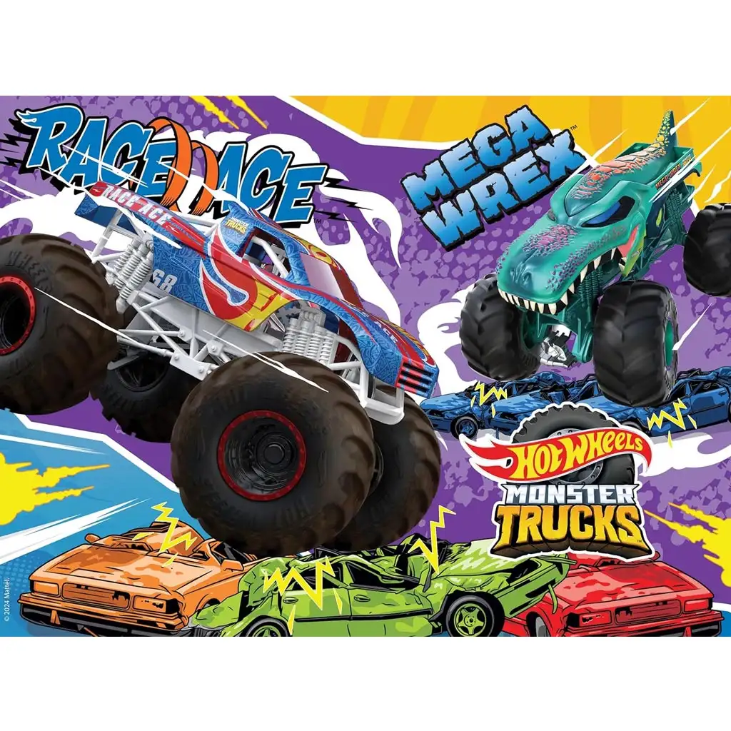 Hot Wheels Monster trucks 48бр. пъзел 35x25см - Lisciani изображение 2