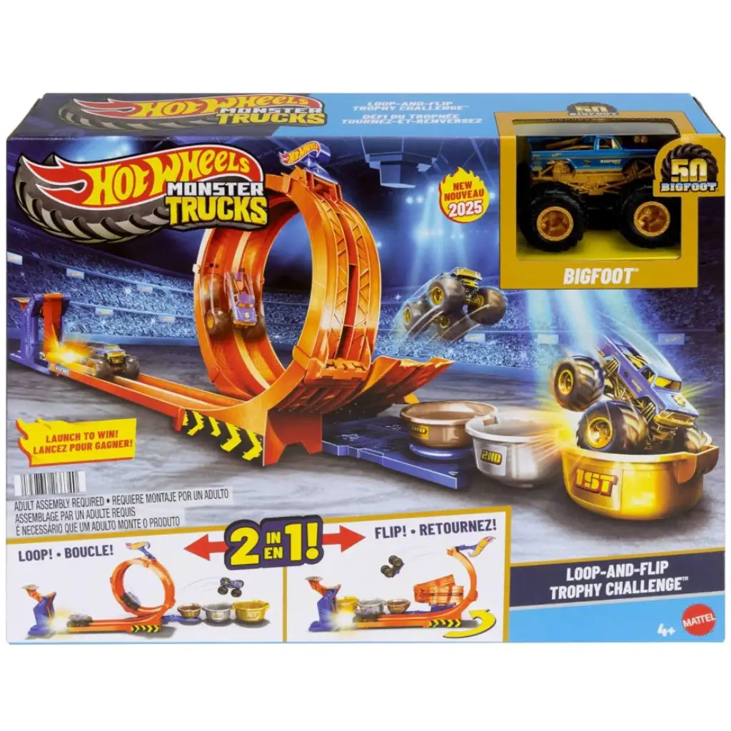 Hot Wheels Monster Trucks: 50. годишнина Bigfoot хипер писта - Mattel изображение 1