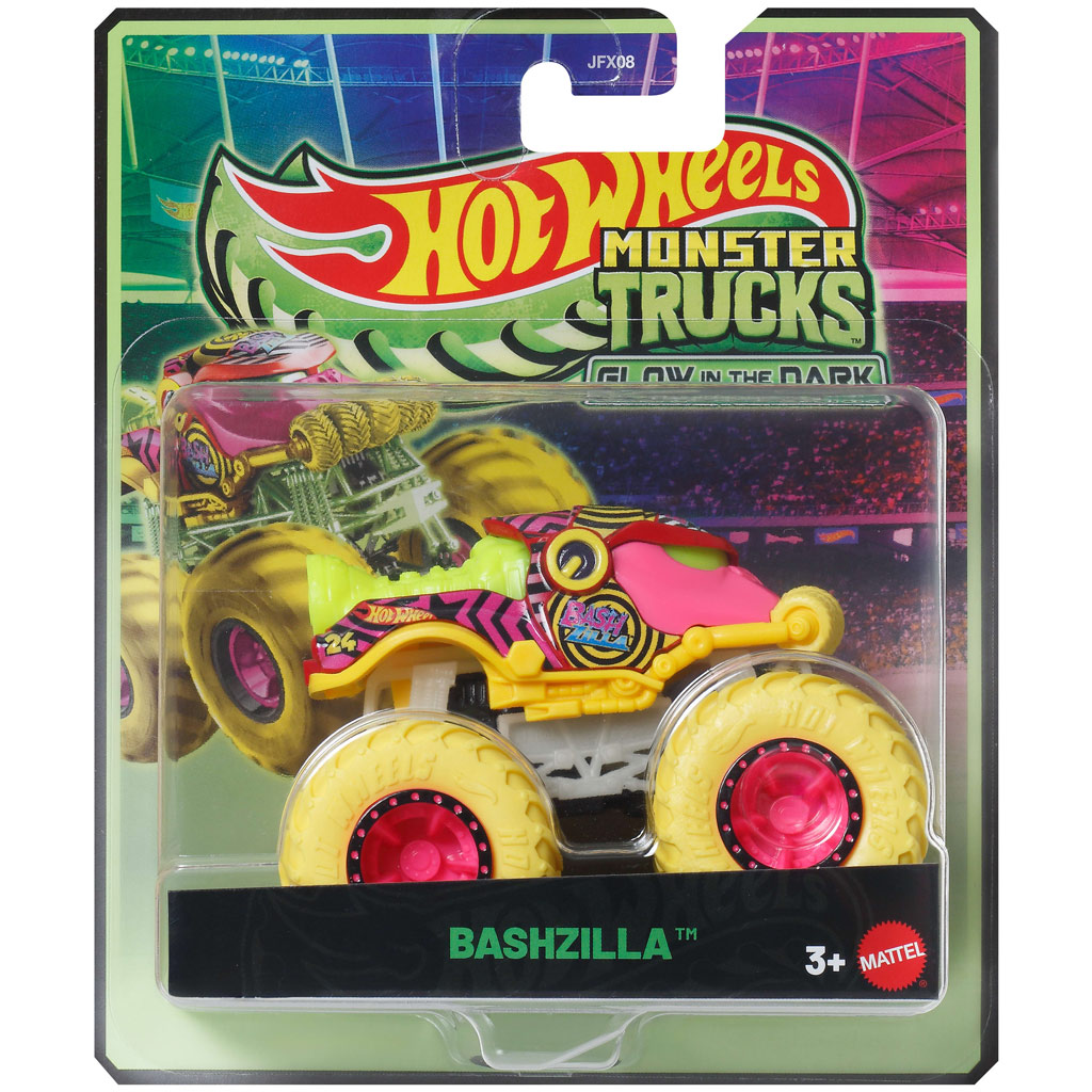 Hot Wheels Monster Trucks: Bashzilla светещ автомобил 1/64 – Mattel изображение 1
