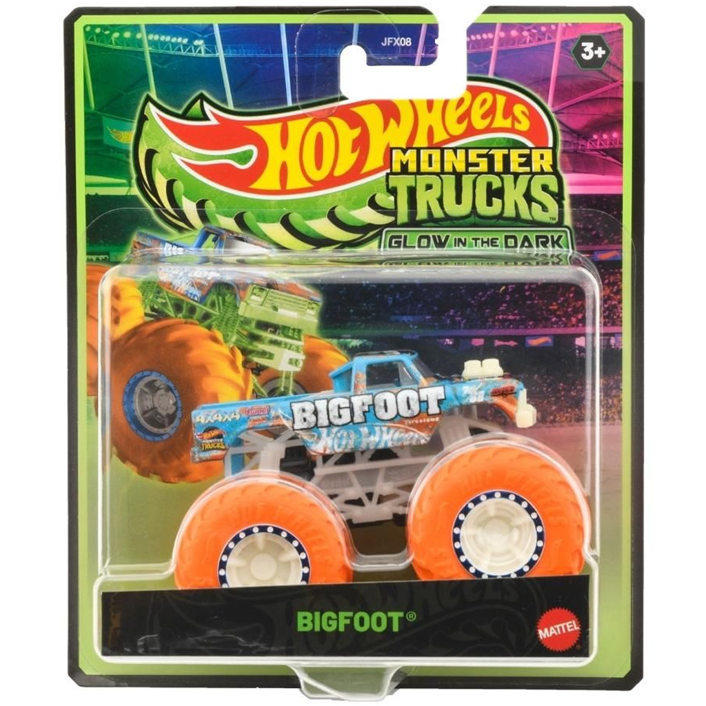 Hot Wheels Monster Trucks Bigfoot светеща количка 1/64 - Mattel изображение 1