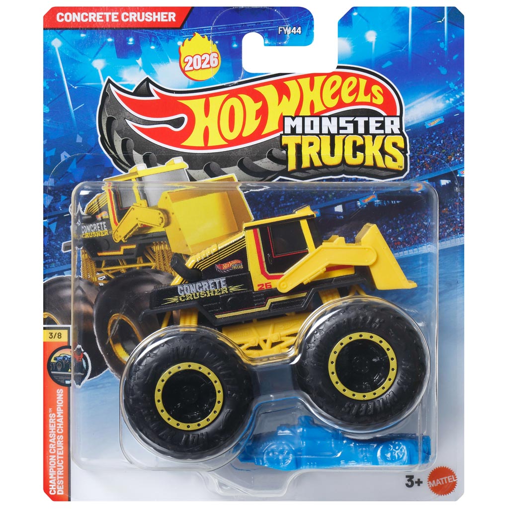 Hot Wheels Monster Trucks: Concrete Crusher количка 1/64 – Mattel изображение 1