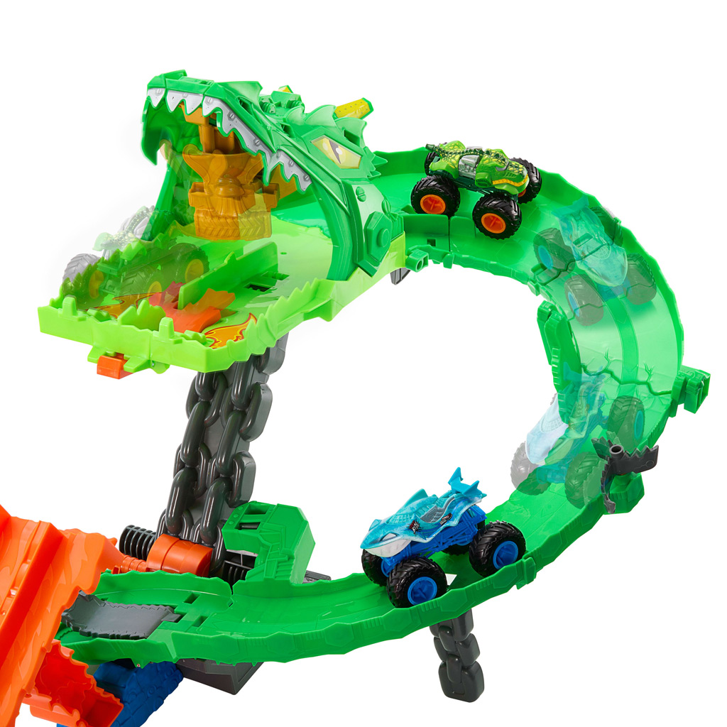 Hot Wheels Monster Trucks: Драконово състезание комплект - Mattel изображение 3