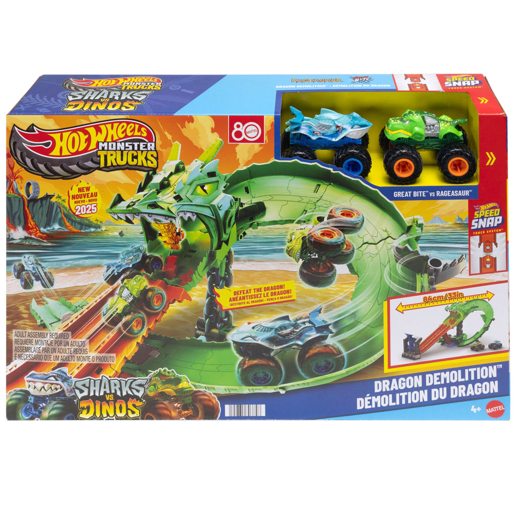 Hot Wheels Monster Trucks: Драконово състезание комплект - Mattel изображение 1