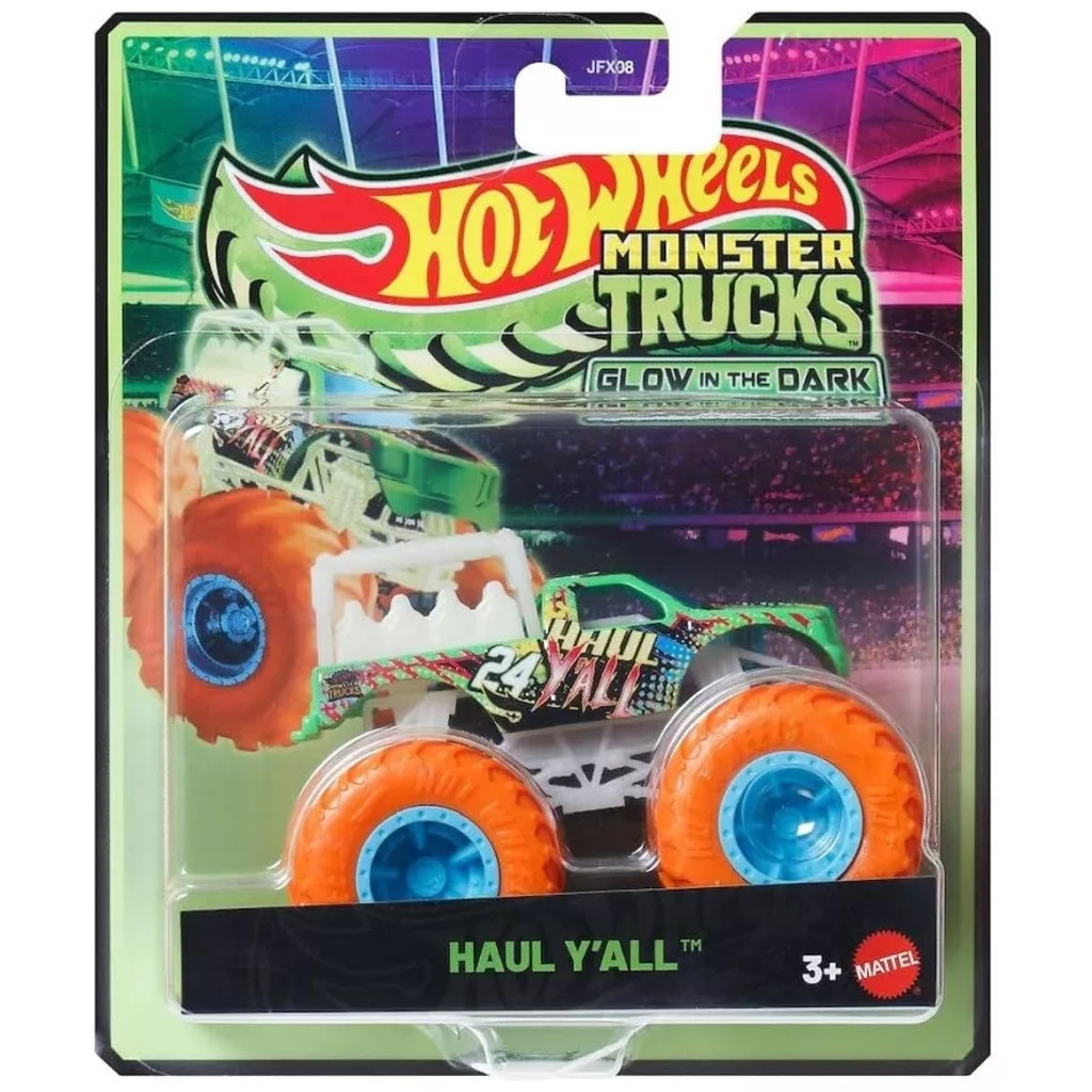 Hot Wheels Monster Trucks: Haul Y’all светещ автомобил 1/64 – Mattel изображение 1