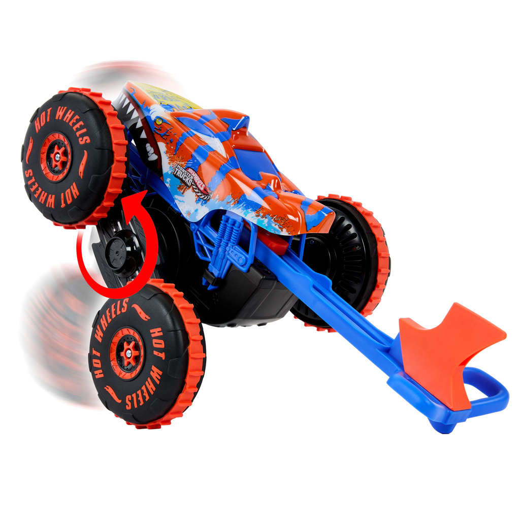 Hot Wheels Monster Trucks: Мега тигрова акула RC дистанционно управление - Mattel изображение 2