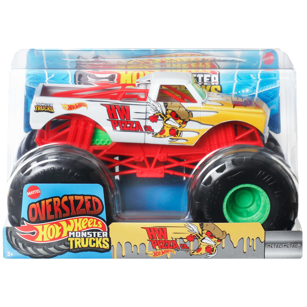 Hot Wheels Monster Trucks: Pizza Co. чудовищен автомобил 1/24 – Mattel изображение 1