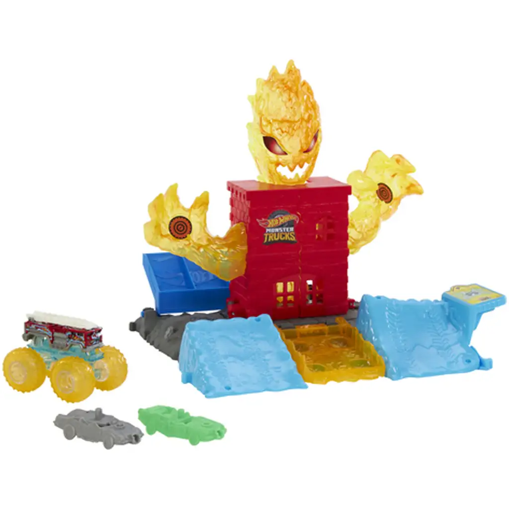 Hot Wheels: Monster Trucks Power Smashers огнен звяр писта - Mattel изображение 2