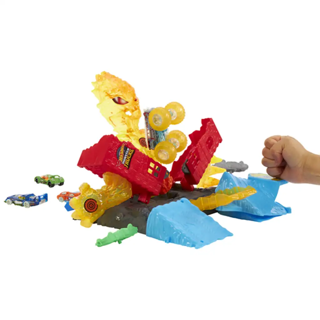 Hot Wheels: Monster Trucks Power Smashers огнен звяр писта - Mattel изображение 4