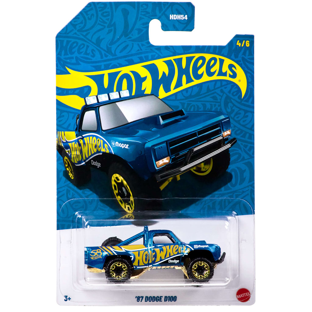 Hot Wheels Pearl & Chrome: '87 Dodge D100 количка 1/64 - Mattel изображение 1