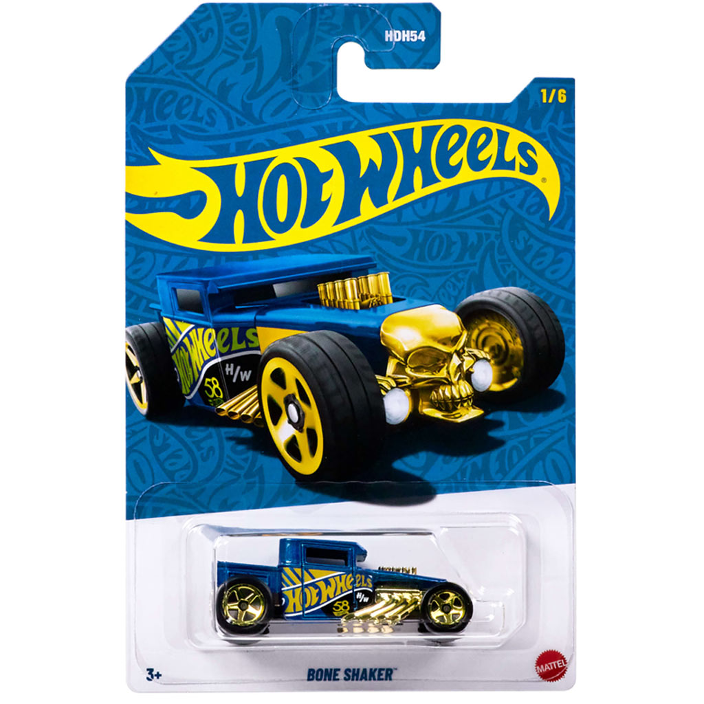 Hot Wheels Pearl & Chrome: Bone Shaker количка 1/64 - Mattel изображение 1
