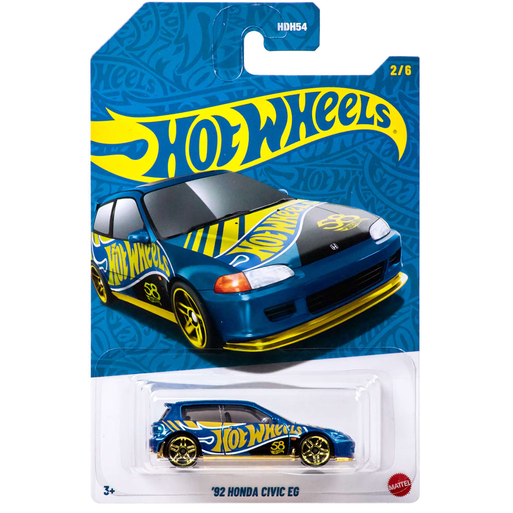 Hot Wheels Перла и Хром: '92 Honda Civic EG количка 1/64 - Mattel изображение 1