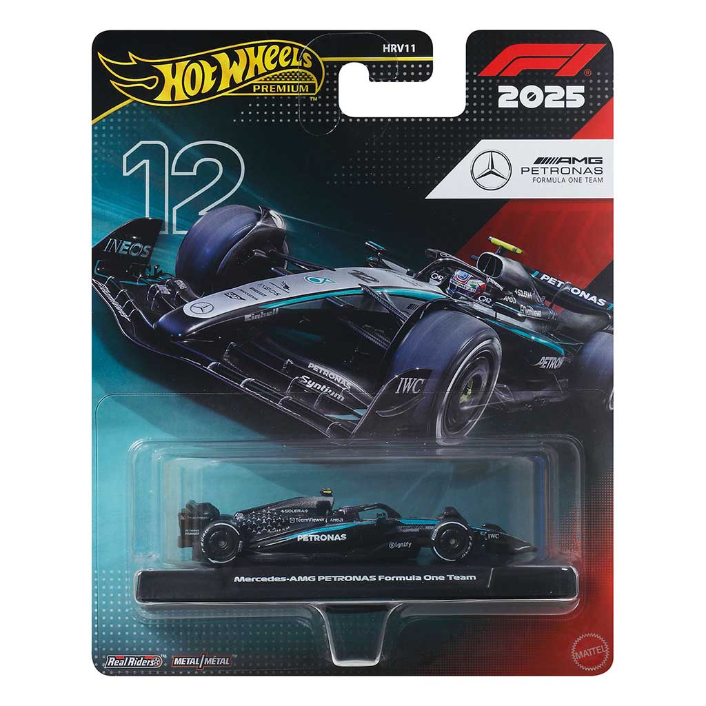 Hot Wheels Premium: Kими Антонели Мерцедес #12 Формула 1 количка 1/64 - Mattel изображение 1