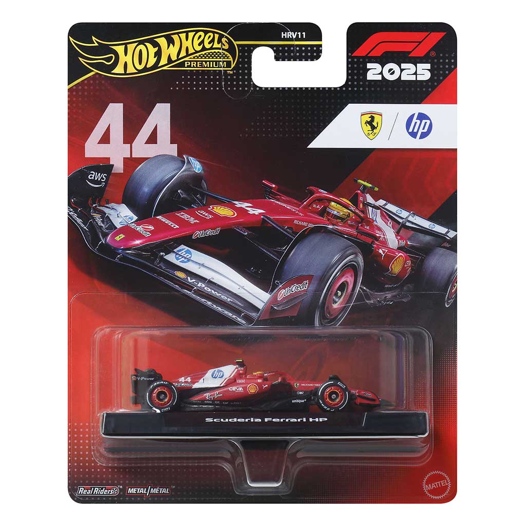 Hot Wheels Premium: Lewis Hamilton Ferrari #44 Формула 1 количка 1/64 - Mattel изображение 1