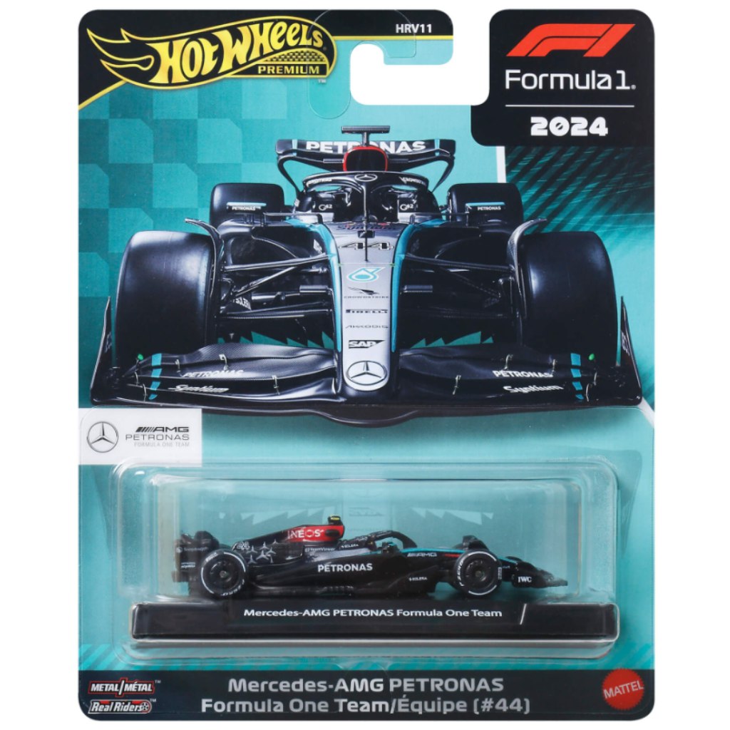 Hot Wheels Premium: Mercedes-AMG PETRONAS Формула 1 No.:44 малка кола 1/64 – Mattel изображение 1