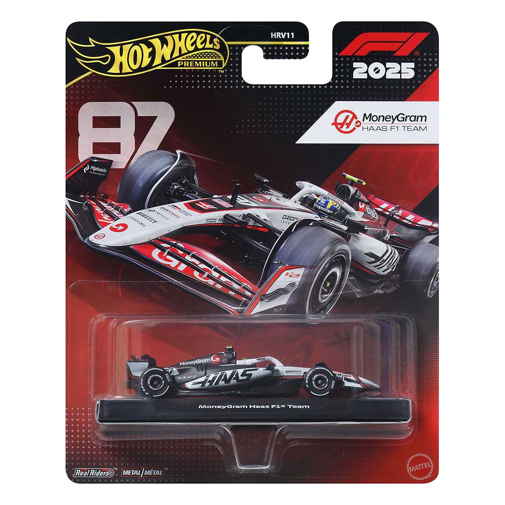 Hot Wheels Premium: Oliver Bearman Haas #87 Формула 1 количка 1/64 - Mattel изображение 1