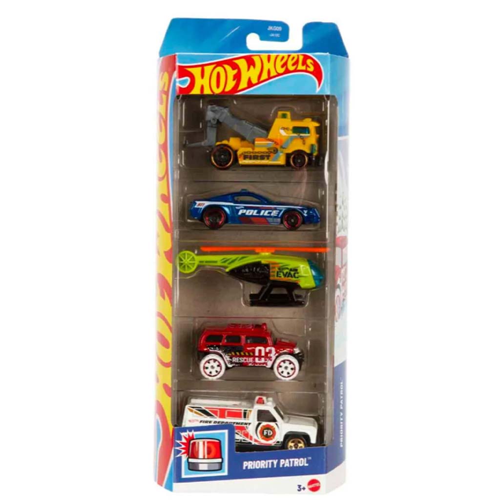 Hot Wheels: Приоритетна патрулна колекция 5бр - Mattel изображение 1