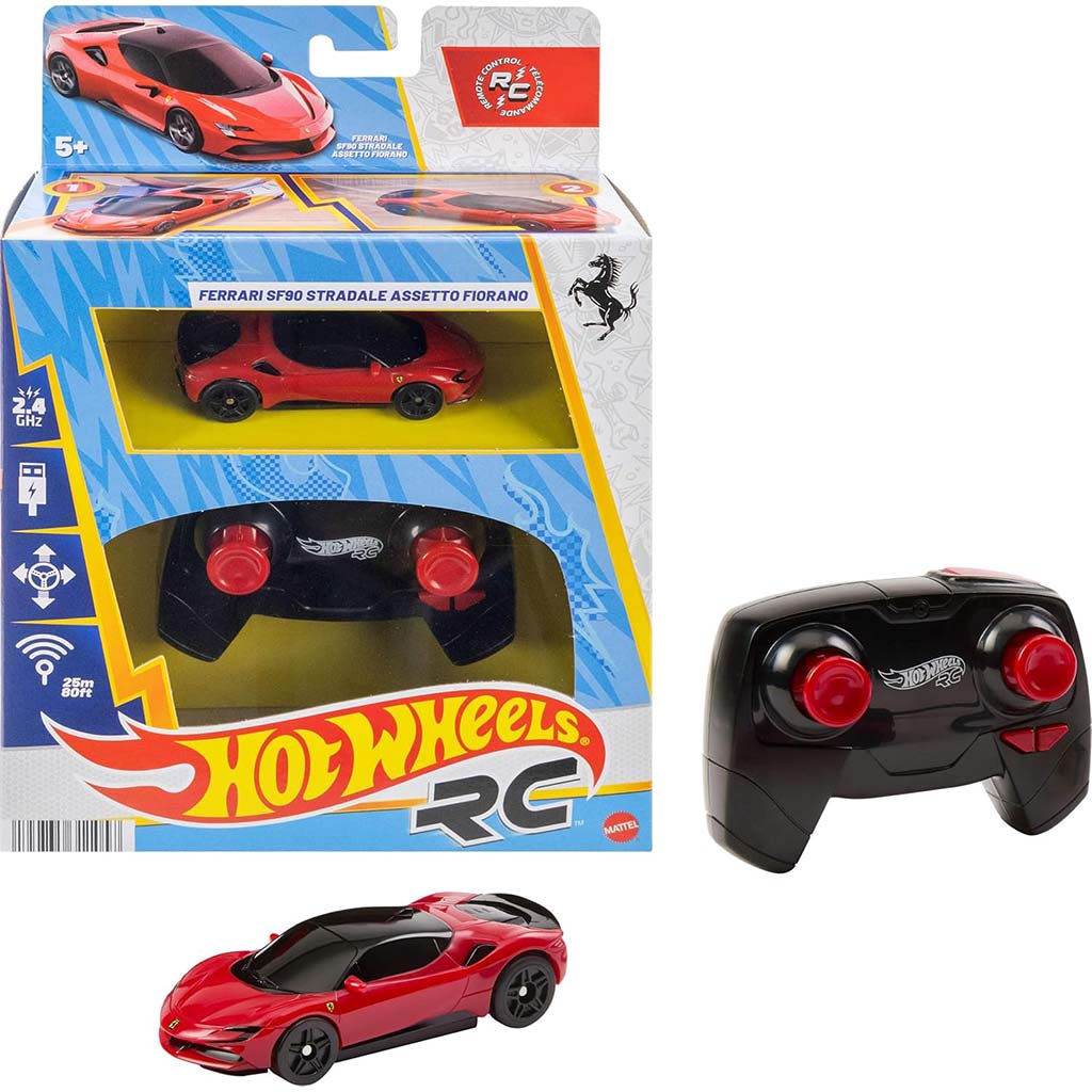 Hot Wheels: RC Ferrari дистанционно управляема кола 1/64 - Mattel изображение 1