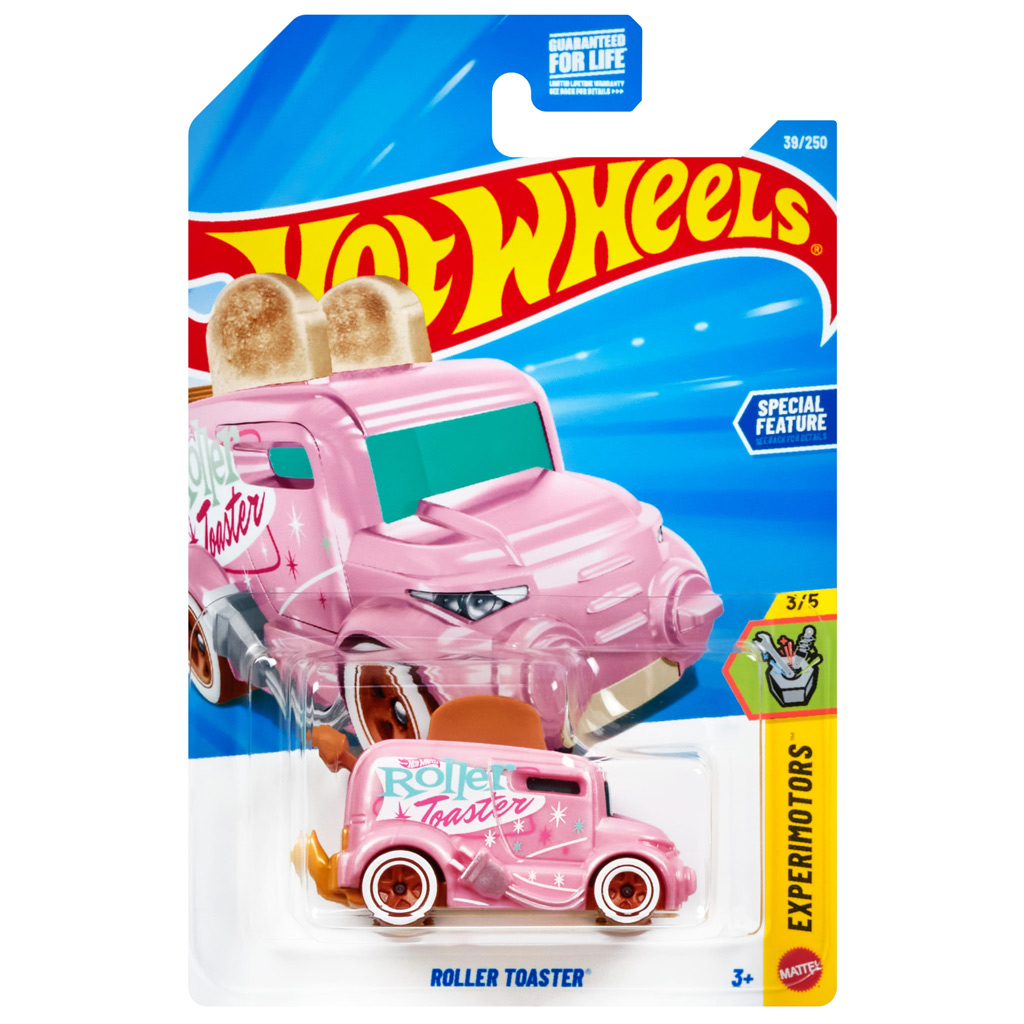 Hot Wheels: Roller Toaster розов автомобил 1/64 - Mattel изображение 1