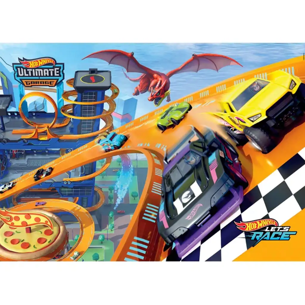 Hot Wheels състезание 104бр. суперколор пъзел - Clementoni изображение 2