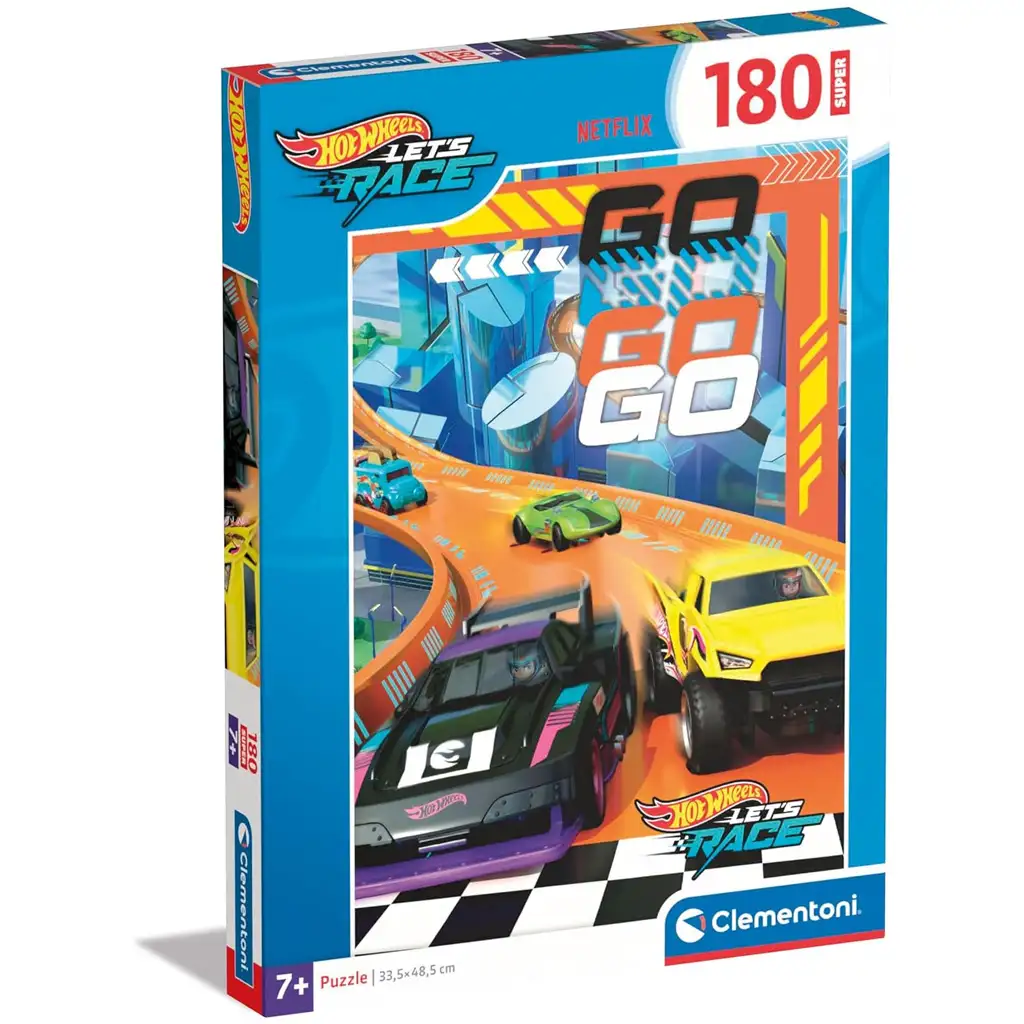 Hot Wheels състезание - 180 части супер пъзел - Clementoni изображение 1