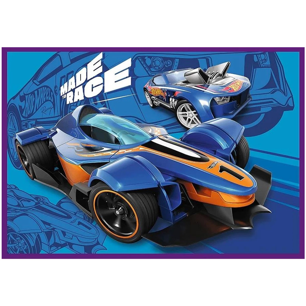 Hot Wheels състезателни коли 4x250бр. пъзел - Trefl изображение 2