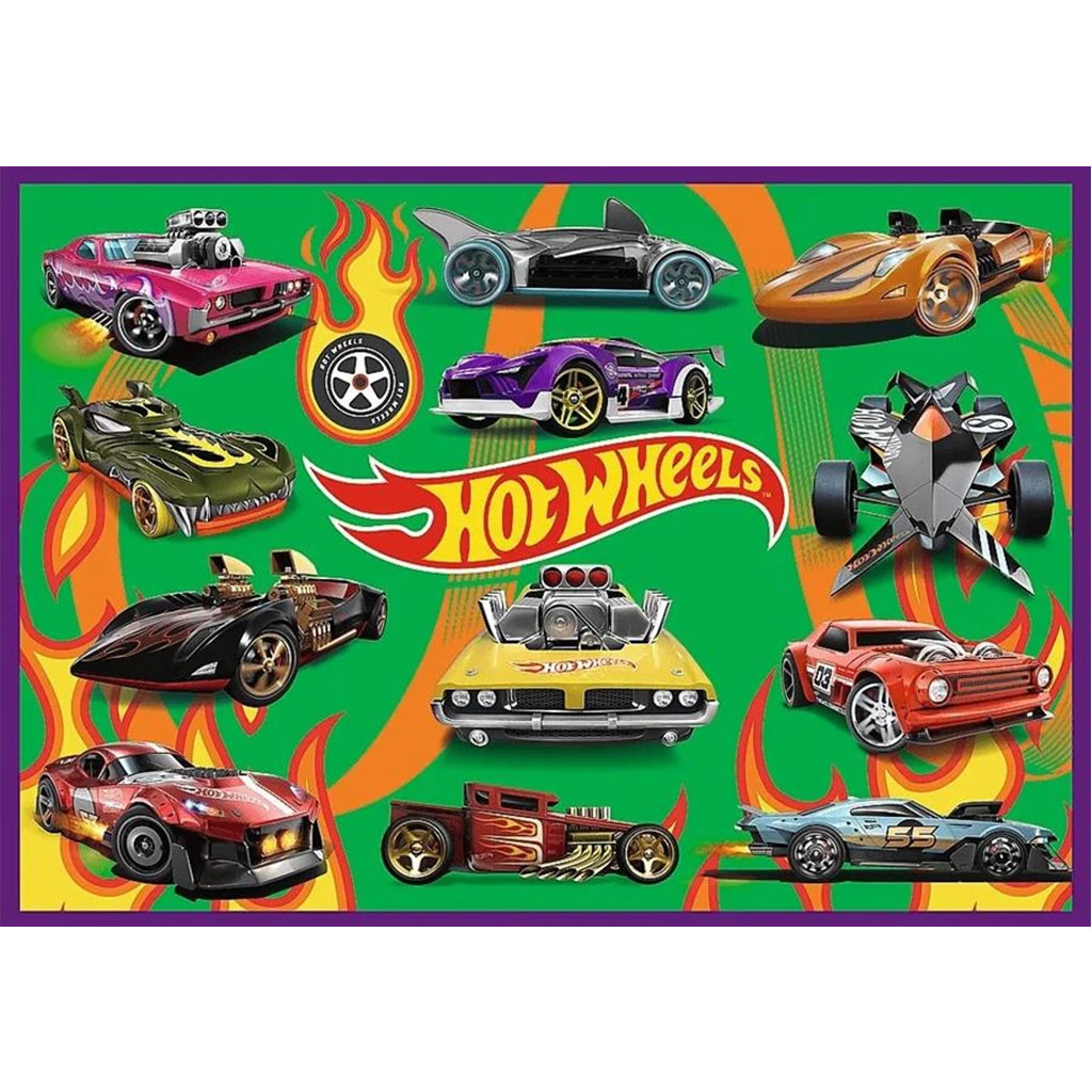 Hot Wheels състезателни коли 4x250бр. пъзел - Trefl изображение 3