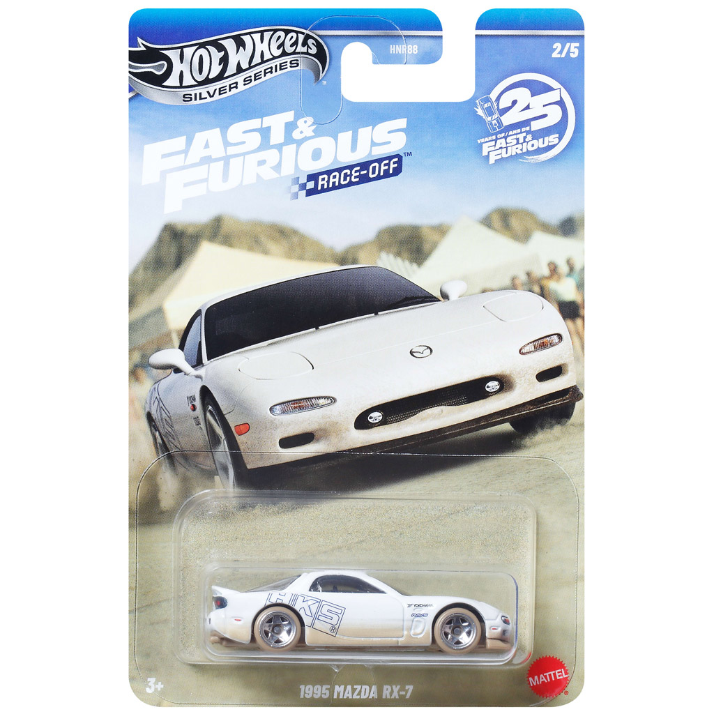 Hot Wheels Silver Series: Смъртоносна надпревара 1995 Mazda RX-7 малка кола 1/64 - Mattel изображение 1