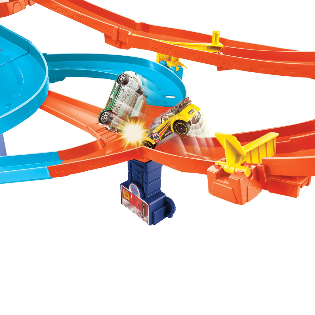 Hot Wheels: Супер Спирална писта с 5 малки автомобила - Mattel изображение 3
