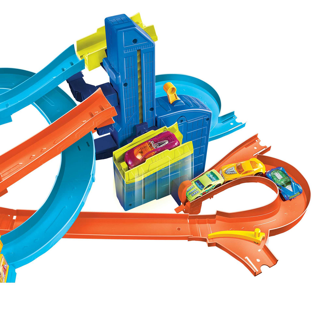 Hot Wheels: Супер Спирална писта с 5 малки автомобила - Mattel изображение 4