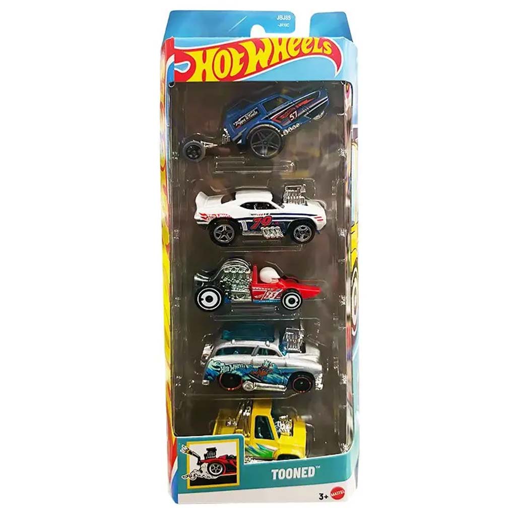 Hot Wheels: Tooned  5-бройна комплект малки коли 1/64 - Mattel изображение 1