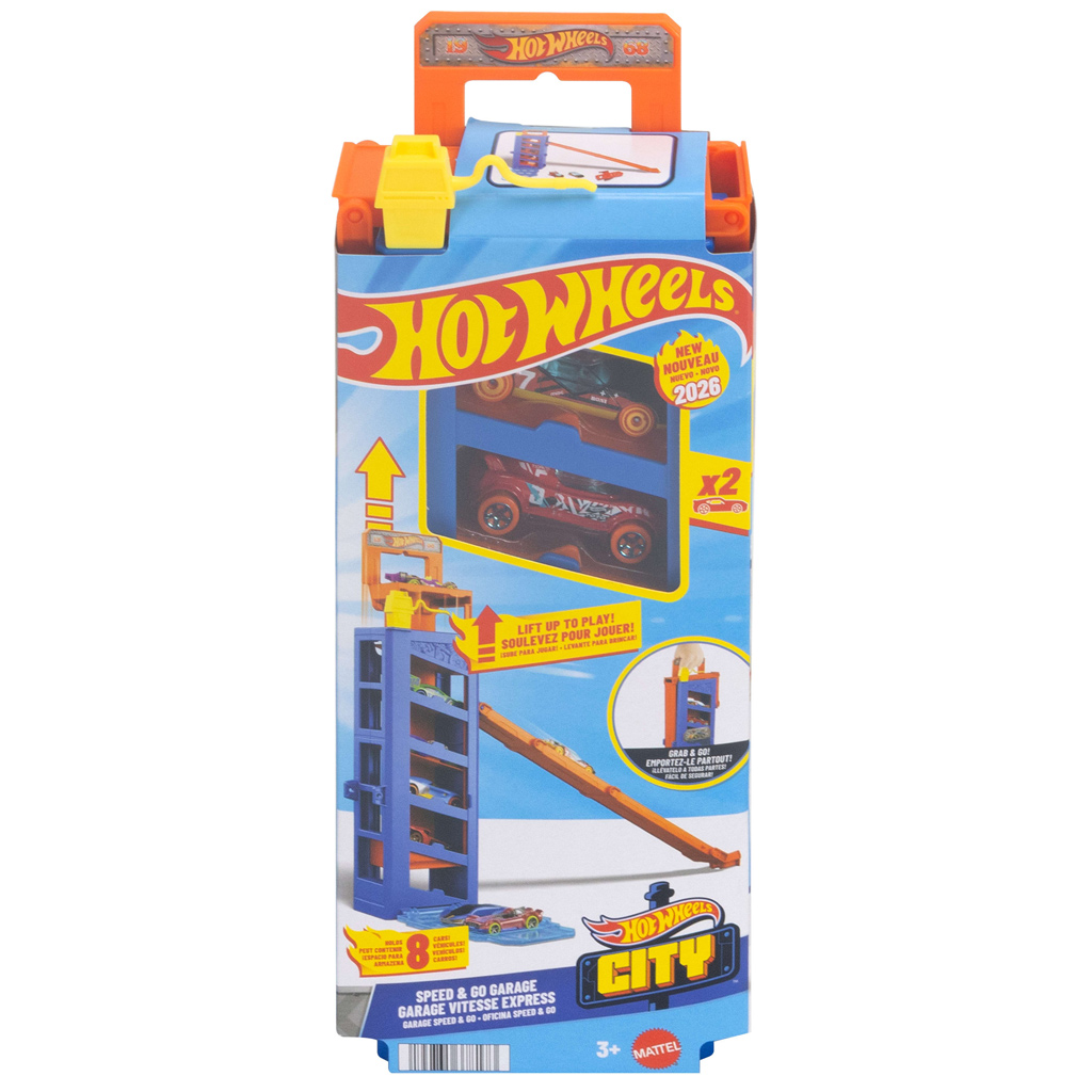 Hot Wheels: Турбо старт гараж с 2 малки коли - Mattel изображение 1
