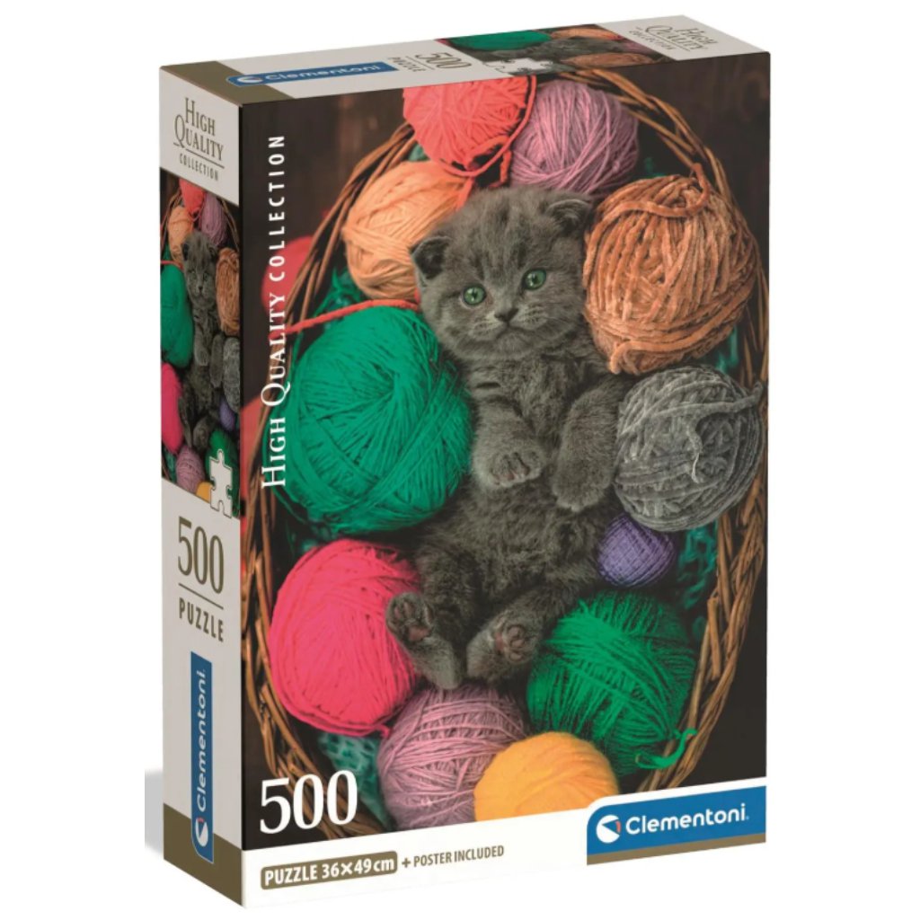 HQC Fluffy Kitten пъзел 500 бр. - Clementoni изображение 1