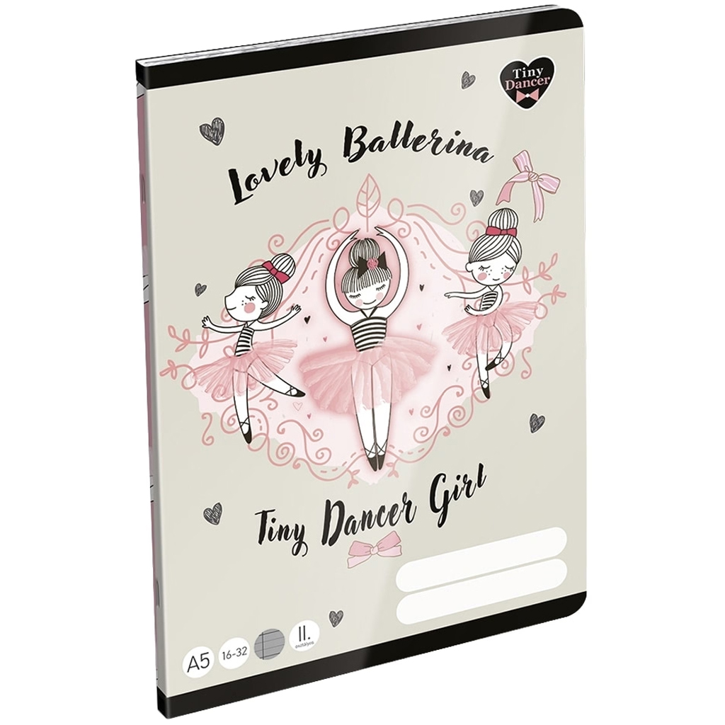 ICO: LizzySuli Lovely Ballerina Tiny Dancer 2. клас линиран тетрадка A/5 16-32 изображение 1