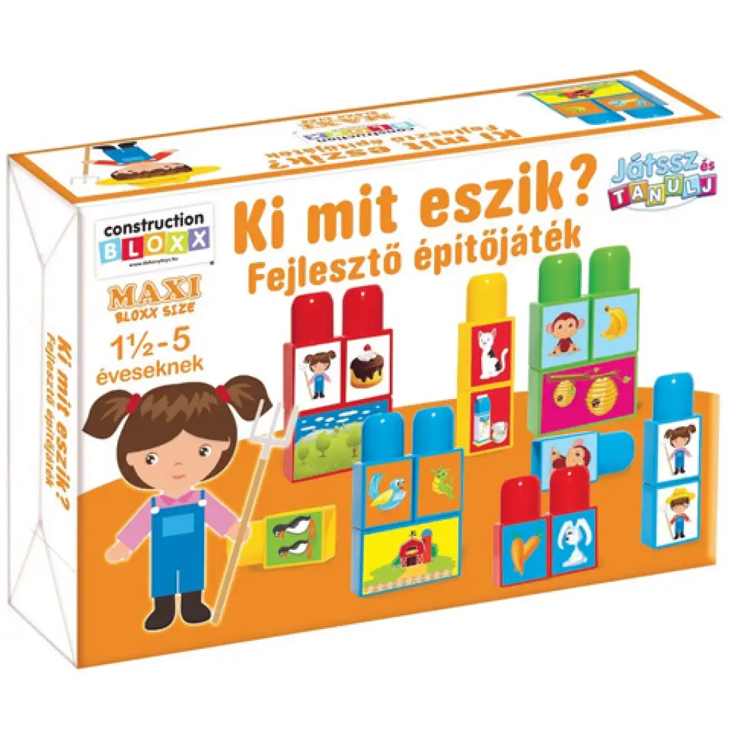 Играйте и учете!: Кой какво яде? Развиваща строителна играчка - D-Toys изображение 1