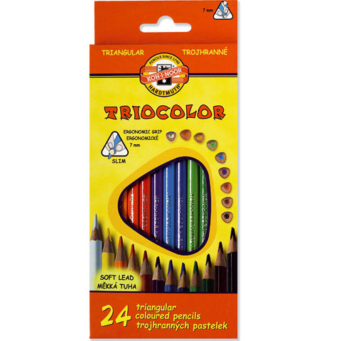 Ico: Koh-I-Noor Triocolor цветни моливи комплект 24 бр. изображение 1