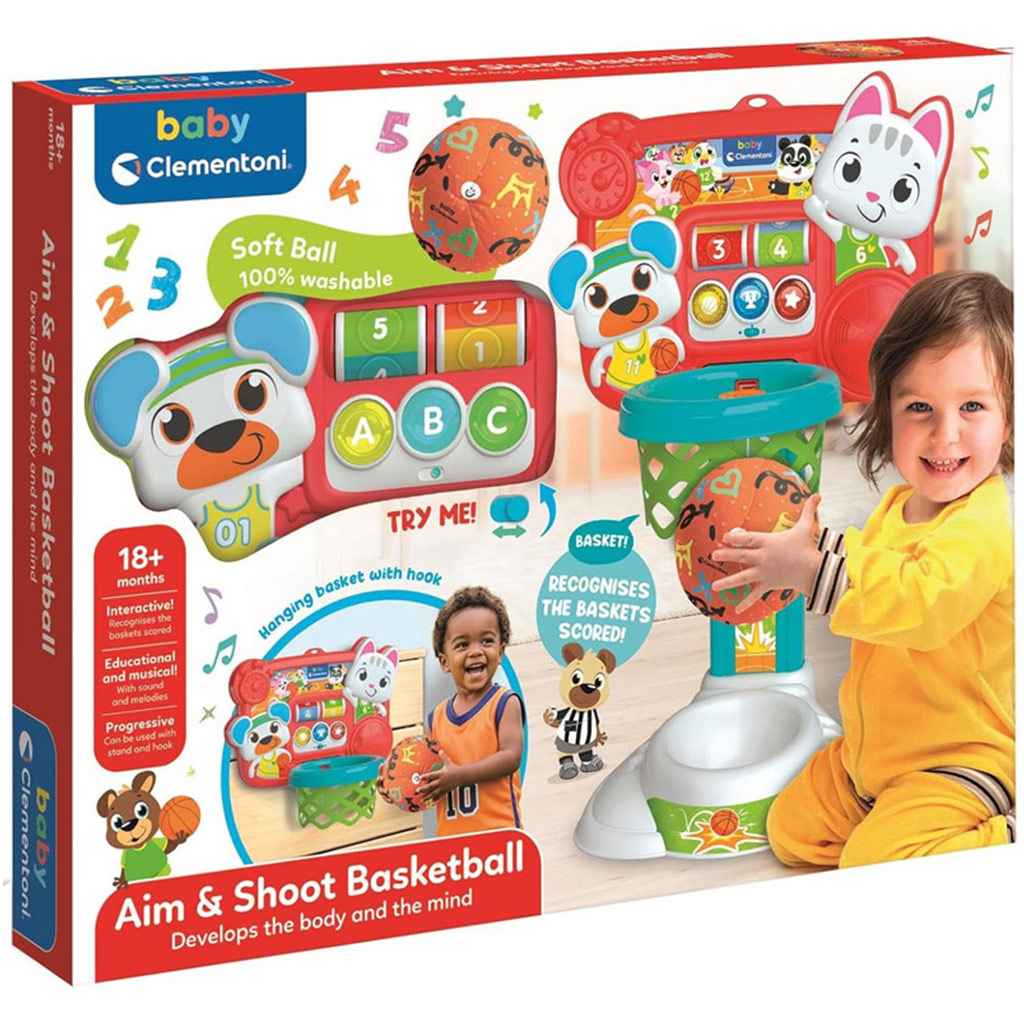 Интерактивен баскетболен кош с мека топка - Clementoni baby изображение 1