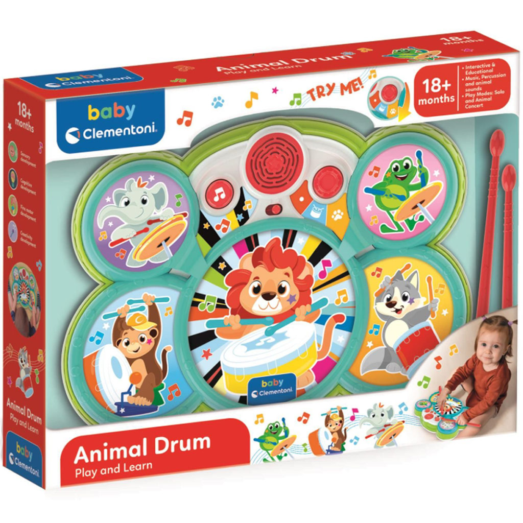 Интерактивен комплект барабани с животни - Clementoni baby изображение 1
