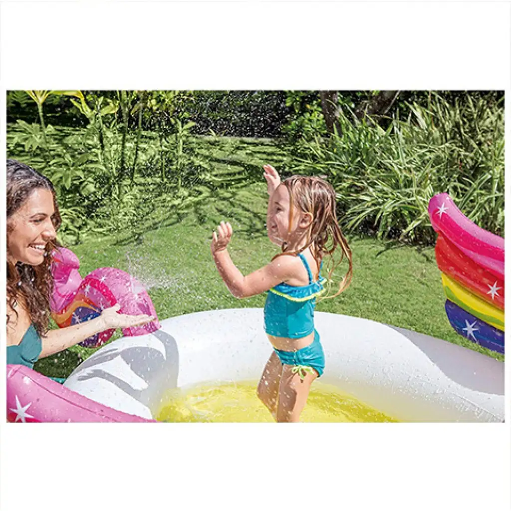 Intex: Еднорог спрей басейн за деца 272x193x104см изображение 3