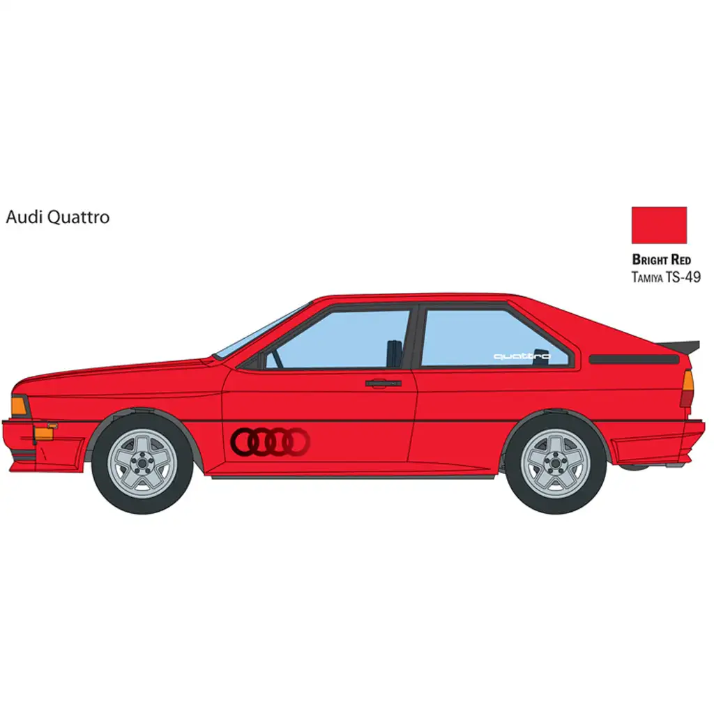 Italeri 1/24 Audi Quattro автомобилен модел изображение 3