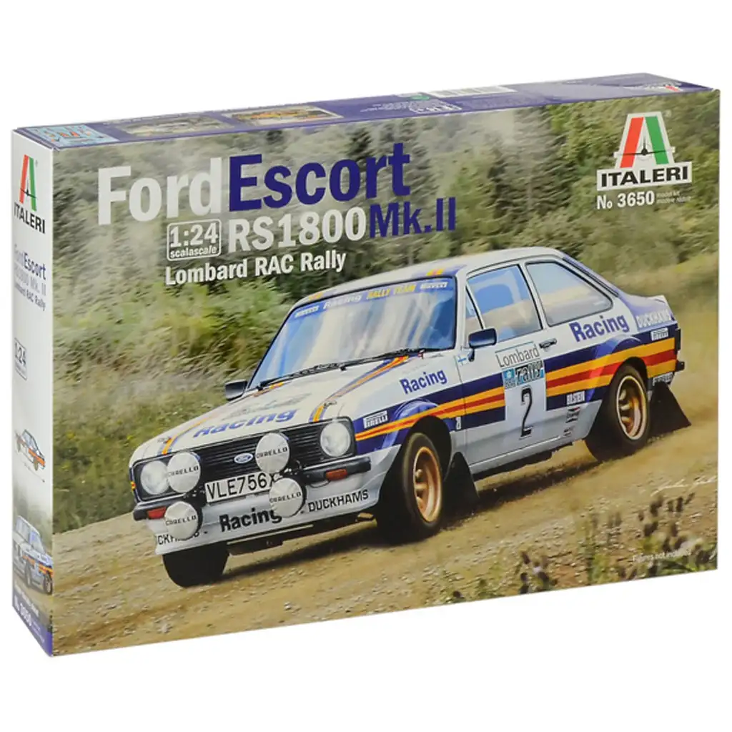 Italeri 1/24 Ford Escort RS1800 Mk.II Rally автомобилен модел изображение 1