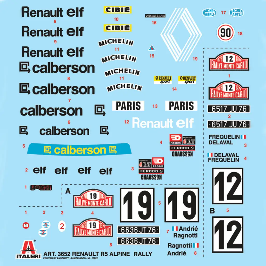 Italeri 1/24 Renault R5 Alpine Rally автомобилен модел изображение 2