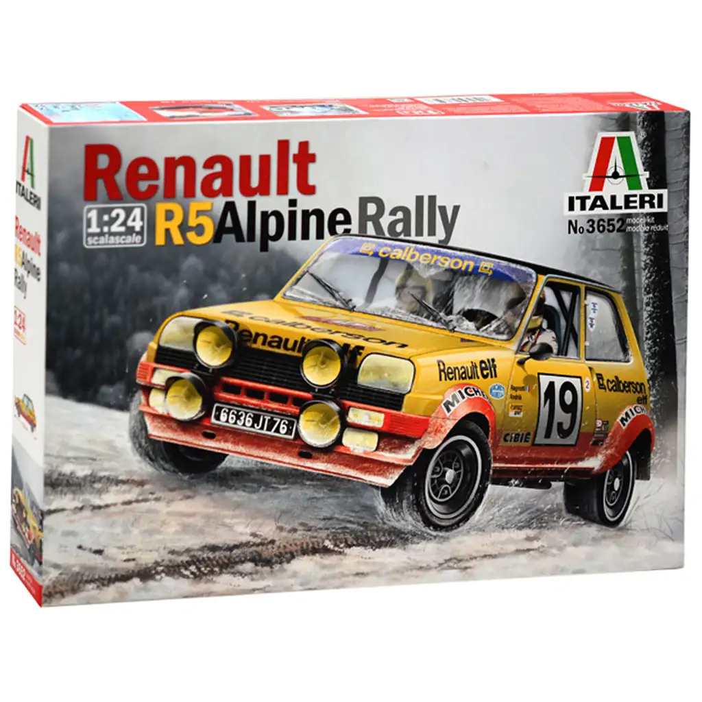 Italeri 1/24 Renault R5 Alpine Rally автомобилен модел изображение 1