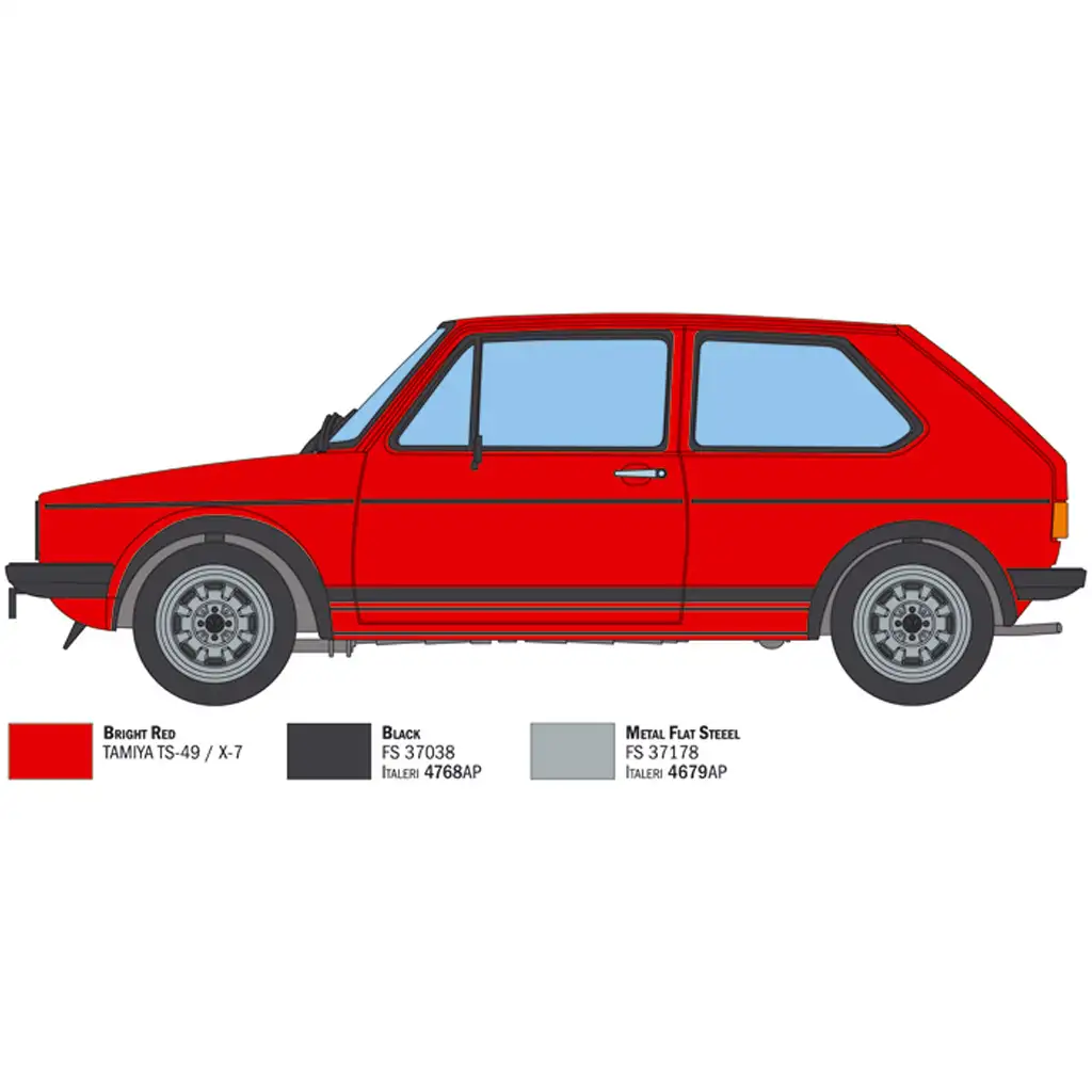 Italeri 1/24 VW Golf GTI Първа серия 1976/78 автомобилен модел изображение 3