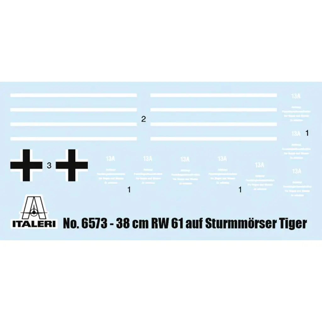 Italeri 1/35 38 cm RW 61 auf STURMMORSER TIGER танк модел изображение 2