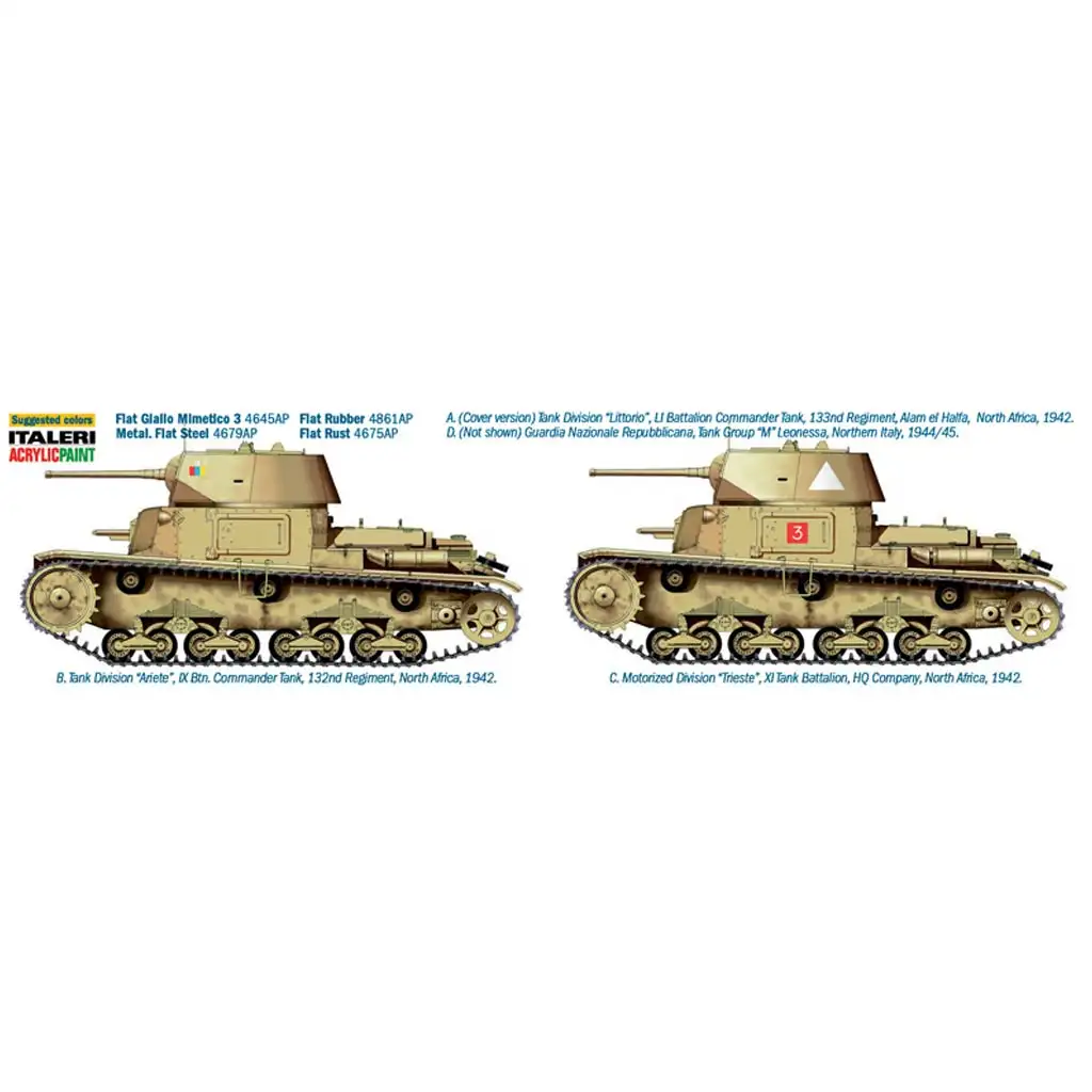 Italeri 1/35 Carro Armato M14/41 I Serie танков модел изображение 3