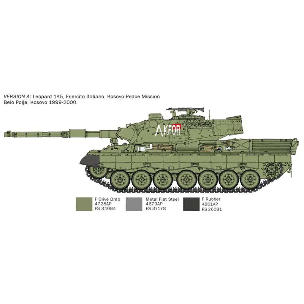 Italeri 1/35 Leopard 1A5 танков модел изображение 3