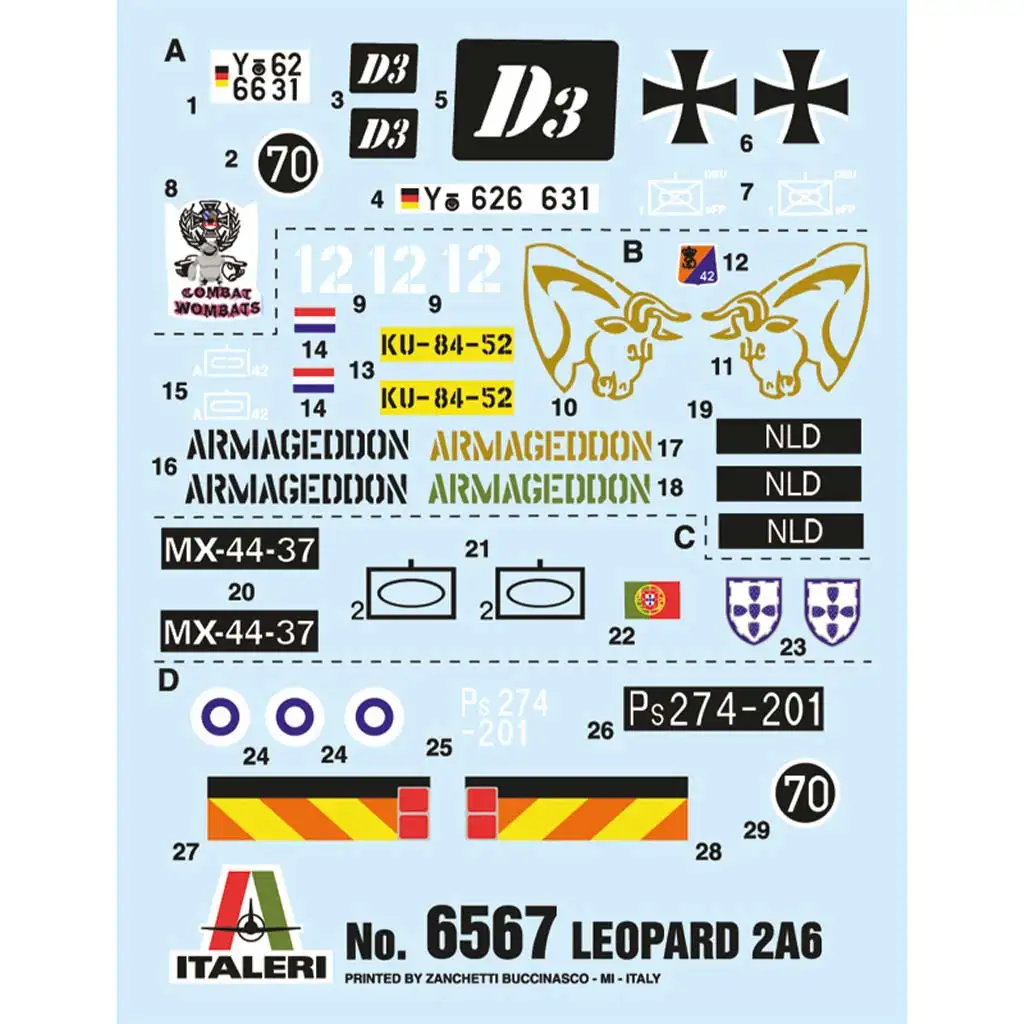 Italeri 1/35 Leopard 2A6 танк модел изображение 2