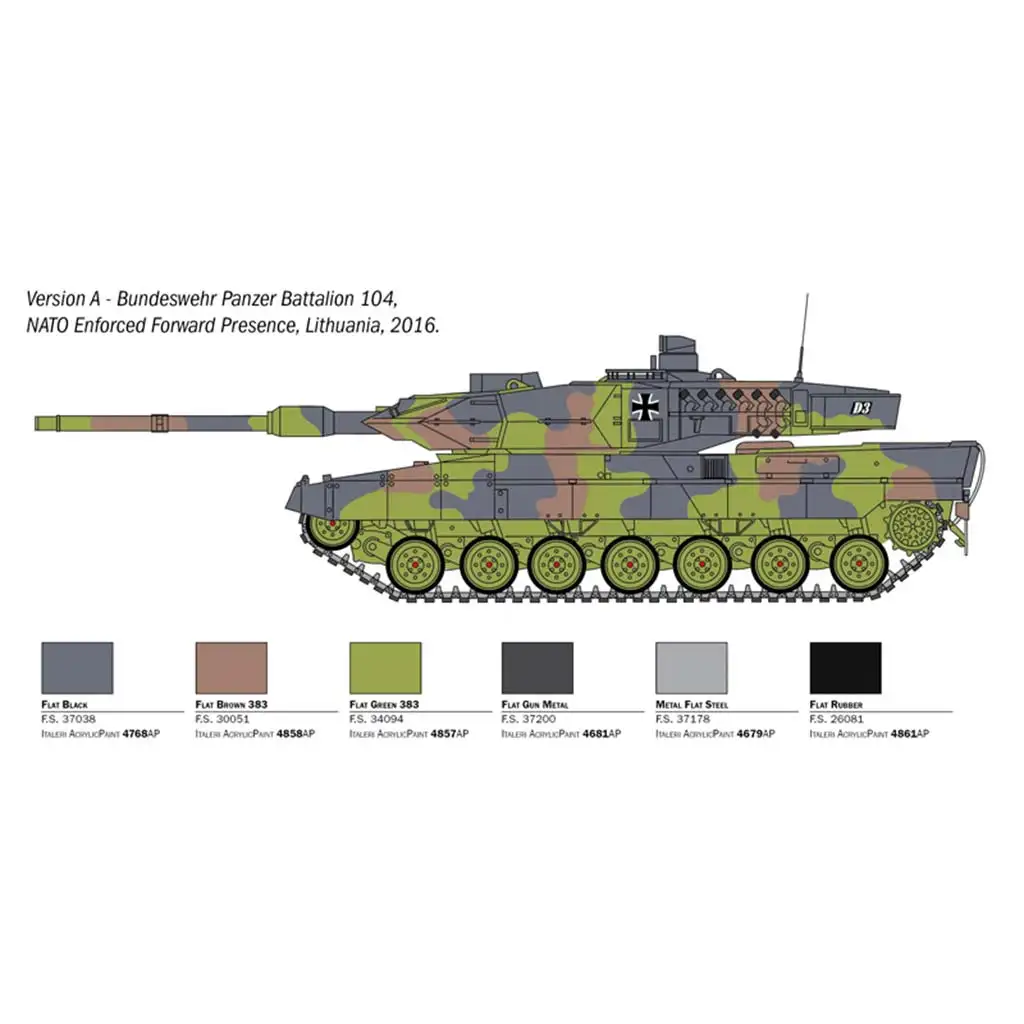 Italeri 1/35 Leopard 2A6 танк модел изображение 3