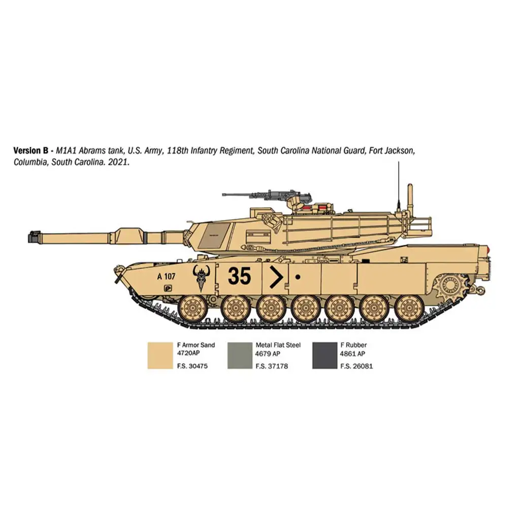 Italeri 1/35 M1A1 Abrams танк модел изображение 4