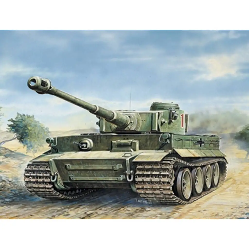 Italeri: 1/35 Pz.Kpfw. VI Тигър танк харкочси макет изображение 7